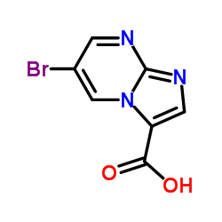 6-溴咪唑并[1,2-A]嘧啶-3-羧酸结构式