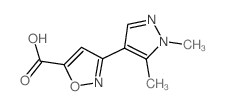 3-(1,5-dimethylpyrazol-4-yl)-1,2-oxazole-5-carboxylic acid Structure