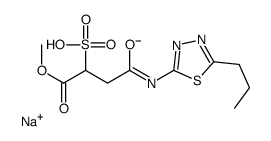 sodium,1-methoxy-1,4-dioxo-4-[(5-propyl-1,3,4-thiadiazol-2-yl)amino]butane-2-sulfonate Structure