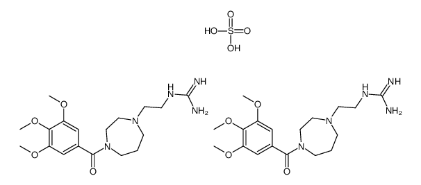 sulfuric acid,2-[2-[4-(3,4,5-trimethoxybenzoyl)-1,4-diazepan-1-yl]ethyl]guanidine结构式