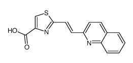 2-[(E)-2-(2-quinolinyl)ethenyl]-1,3-thiazole-4-carboxylic acid Structure