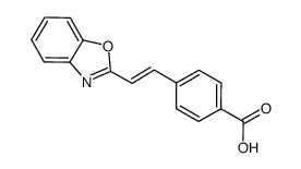 4-[(E)-2-(1,3-benzoxazol-2-yl)ethenyl]benzoic acid结构式