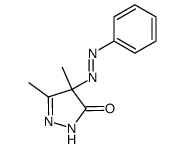 4,5-dimethyl-4-phenylazo-2,4-dihydro-pyrazol-3-one结构式