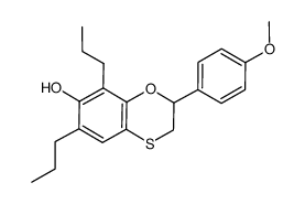 2-(4-methoxyphenyl)-6,8-dipropyl-2,3-dihydrobenzo[b][1,4]oxathiin-7-ol结构式