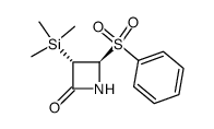 (3S,4R)-3-(trimethylsilyl)-4-(phenylsulfonyl)-2-azetidinone结构式