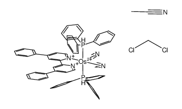 [Os(PPh3)2(CN)2(4,4'-diphenyl-2,2'-bipyridine)]*CH2Cl2*CH3CN Structure