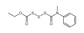 (ethoxycarbonyl)(methylphenylcarbamoyl)trisulfane Structure