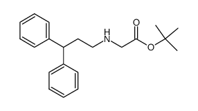 (3,3-diphenyl-propylamino)-acetic acid tert-butyl ester结构式