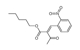 2-[1-(2-Nitro-phenyl)-meth-(E)-ylidene]-3-oxo-butyric acid pentyl ester Structure