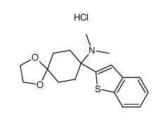 (8-Benzo[b]thiophen-2-yl-1,4-dioxa-spiro[4.5]dec-8-yl)-dimethyl-amine hydrochloride Structure