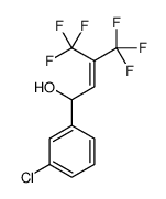 1-(m-Chlorophenyl)-4,4,4-trifluoro-3-trifluoromethyl-2-buten-1-ol结构式