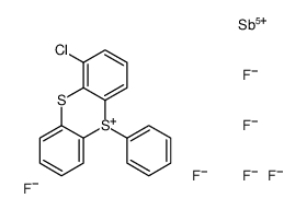 1-chloro-5-phenylthianthren-5-ium,hexafluoroantimony(1-) Structure