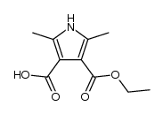2,5-dimethyl-pyrrole-3,4-dicarboxylic acid monoethyl ester结构式