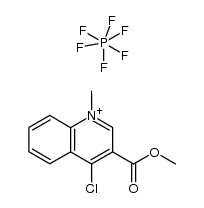 4-Chloro-3-methoxycarbonyl-1-methylquinolinium hexafluorophosphate Structure
