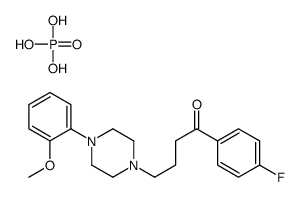 4'-fluoro-4-[4-(o-methoxyphenyl)piperazin-1-yl]butyrophenone dihydrogen phosphate结构式