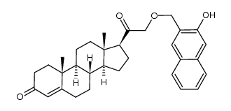 21-[(3-hydroxy-2-naphthalenyl)methoxy]progesterone结构式