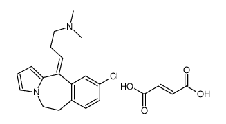 3-(9-chloro-5,6-dihydro-11-H-pyrrolo(2,1-b))(3)benzazepine-11-ylidine-N,N-dimethyl-1-propanaminebutenedioate结构式