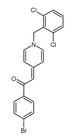 1-(4-bromo-phenyl)-2-[1-(2,6-dichloro-benzyl)-1H-[4]pyridyliden]-ethanone结构式