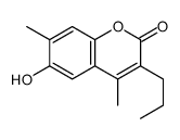 6-hydroxy-4,7-dimethyl-3-propylchromen-2-one结构式