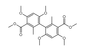 dimethyl 4,4',6,6'-tetramethoxy-2,2'-dimethylbiphenyl-3,3'-dicarboxylate Structure