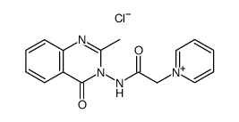 2-methyl-3-pyridiniumacetylamino-4(3H)-quinazolinone chloride Structure