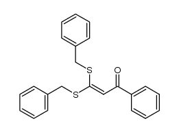 3,3-bis(benzylthio)-1-phenylprop-2-en-1-one Structure