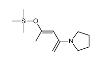 trimethyl(4-pyrrolidin-1-ylpenta-2,4-dien-2-yloxy)silane结构式