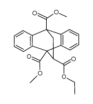 11-ethyl 10,9-dimethyl 9,10-dihydro-9,10-ethanoanthracene-9,10,11-tricarboxylate结构式