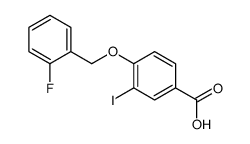 4-[(2-fluorophenyl)methoxy]-3-iodobenzoic acid Structure