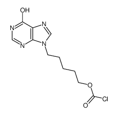 5-(6-oxo-3H-purin-9-yl)pentyl carbonochloridate Structure