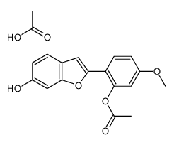 acetic acid,[2-(6-hydroxy-1-benzofuran-2-yl)-5-methoxyphenyl] acetate Structure