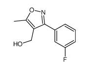 [3-(3-Fluorophenyl)-5-methyl-1,2-oxazol-4-yl]methanol Structure