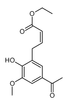 ethyl 4-(5-acetyl-2-hydroxy-3-methoxyphenyl)but-2-enoate结构式