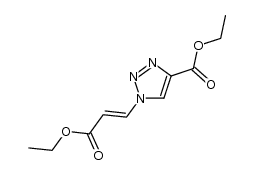 ethyl (E)-3-(4-ethoxycarbonyl-1H-1,2,3-triazol-1-yl)propenoate结构式