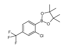 2-(2-氯-4-(三氟甲基)苯基)-4,4,5,5-四甲基-1,3,2-二氧硼杂环戊烷结构式
