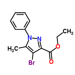 Ethyl 4-bromo-5-methyl-1-phenyl-1H-pyrazole-3-carboxylate Structure