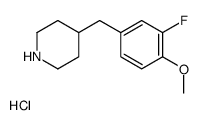 4-(3-FLUORO-4-METHOXY-BENZYL)-PIPERIDINE HYDROCHLORIDE结构式