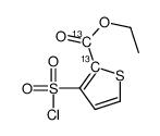 ethyl 3-chlorosulfonylthiophene-2-carboxylate Structure