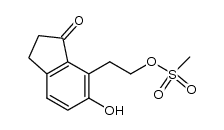 6-hydroxy-7-(2-mesyloxyethyl)indan-1-one结构式
