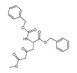 (S)-N-benzyloxycarbonyl-4-oxohomoglutamic acid-1-benzyl-4-methyl ester结构式