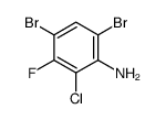 4,6-dibromo-2-chloro-3-fluoroaniline结构式