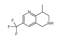 8-Methyl-3-(trifluoromethyl)-5,6,7,8-tetrahydro-1,6-naphthyridine Structure