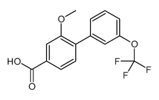 3-methoxy-4-[3-(trifluoromethoxy)phenyl]benzoic acid Structure