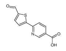 6-(5-formylthiophen-2-yl)pyridine-3-carboxylic acid结构式