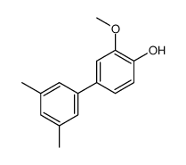 4-(3,5-dimethylphenyl)-2-methoxyphenol结构式