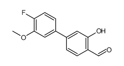 4-(4-fluoro-3-methoxyphenyl)-2-hydroxybenzaldehyde结构式
