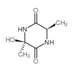 2,5-Piperazinedione,3-hydroxy-3,6-dimethyl-,trans-(9CI) structure