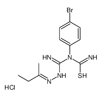 1-(4-bromophenyl)-1-[(E)-N'-[(E)-butan-2-ylideneamino]carbamimidoyl]thiourea,hydrochloride结构式