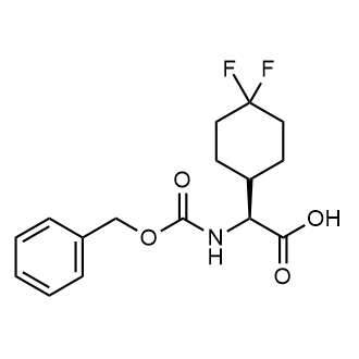 (S)-2-((苄氧基)羰基)氨基)-2-(4,4-二氟环己基)乙酸结构式