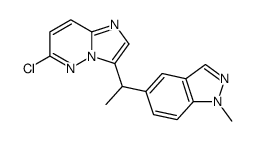6-chloro-3-[1-(1-methyl-1H-indazol-5-yl)-ethyl]-imidazo[1,2-b]pyridazine Structure